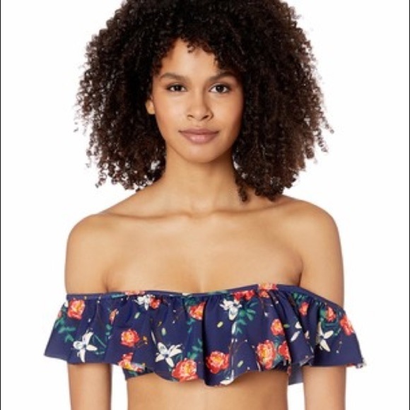 ROXY Love and Karma Ruffle Bikini Top S - Picture 3 of 5